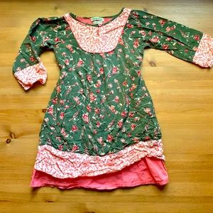 Girls Boho Style Floral Tunic
